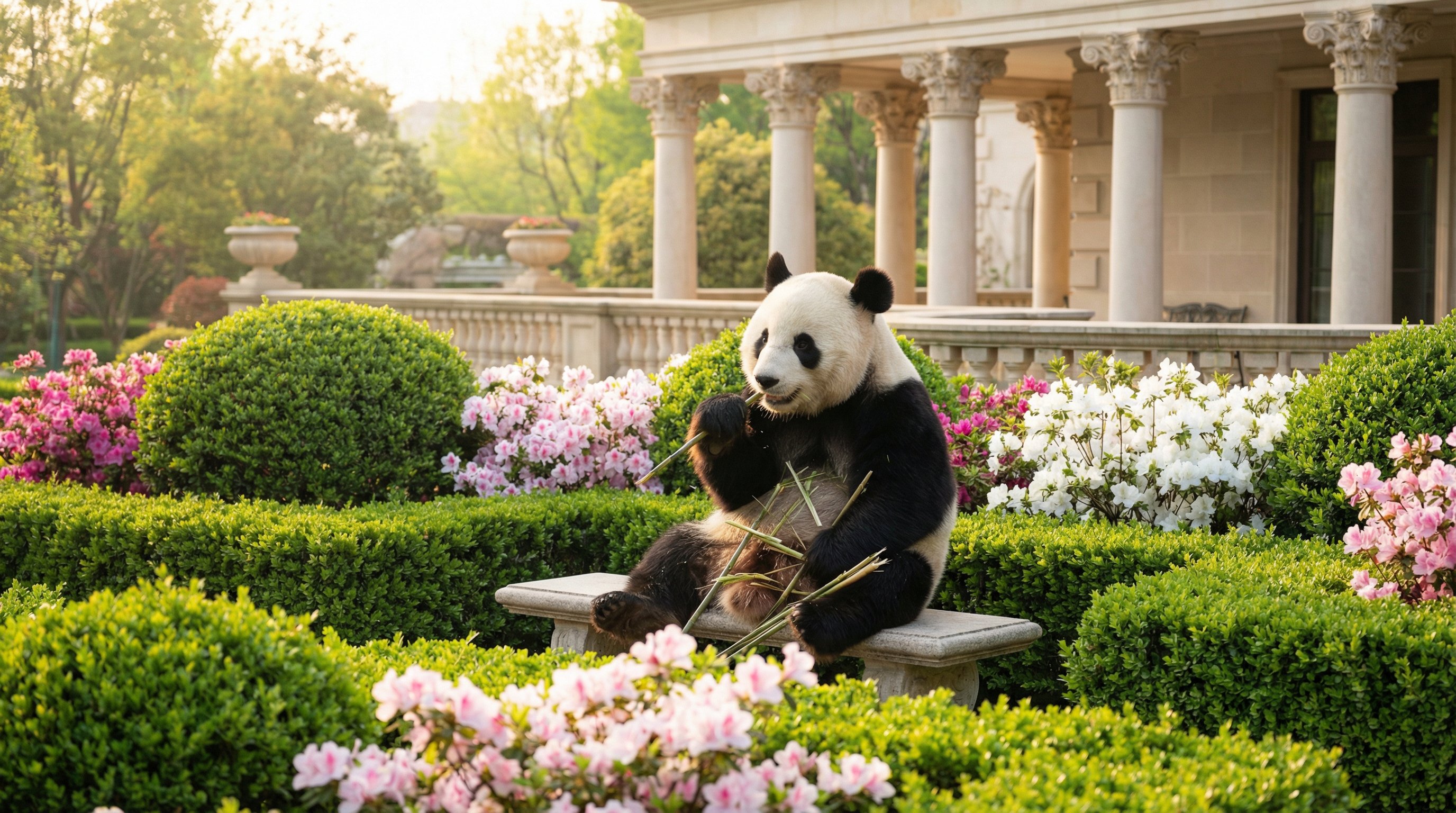 大熊猫竹林嘻戏 - 抖阴独家高清视频纪录